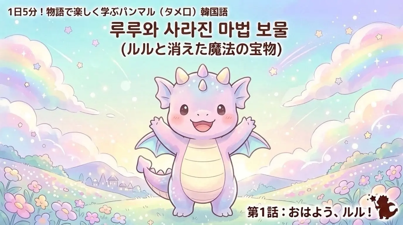 1日5分！物語で楽しく学ぶパンマル（タメ口）韓国語｜『ルルと消えた魔法の宝物』 第1話：おはよう、ルル！【独学・釜山方言コラム付】